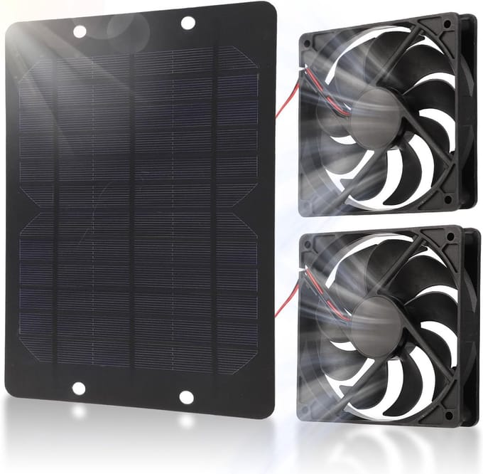 Efficiënte Ventilator op Zonne-energie met Zonnepaneel voor Huis, Zolder en Kas