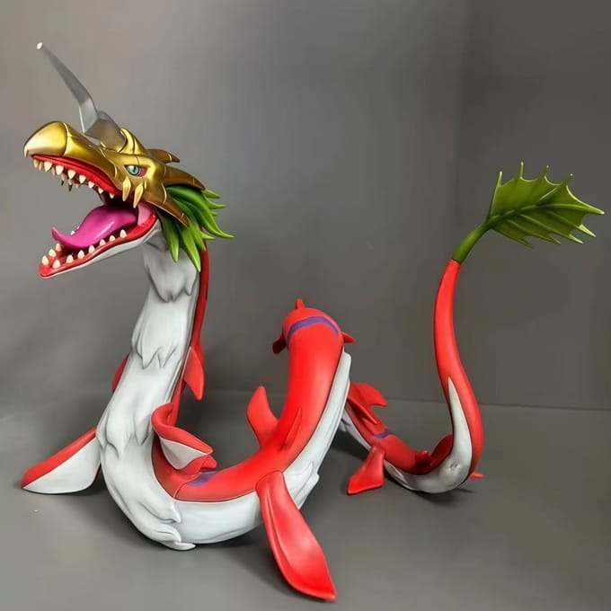 Figurine Anime Digimon Adventure Mega Seadramon Figurines d'Action 17.5cm/6.89in Statue PVC Modèle de Collection Jouets Cadeaux gray