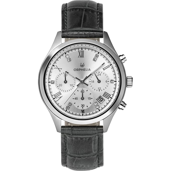 Orphelia Regal OR31802 Horloge - Leer - Grijs - Ø 38 mm