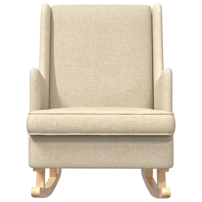 vidaXL - Schommelstoel - Crème - 62 - x - 80 - x - 85 - cm - Stof