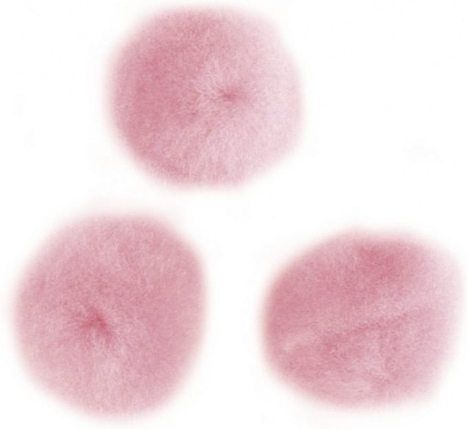 Rayher Hobby knutsel pompons - 15 mm - roze - 60x stuks - vormen/figuren/bolletjes