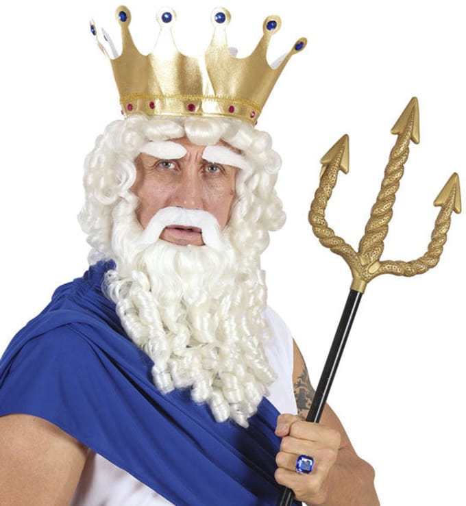 Zeus pruik Olympische god compleet