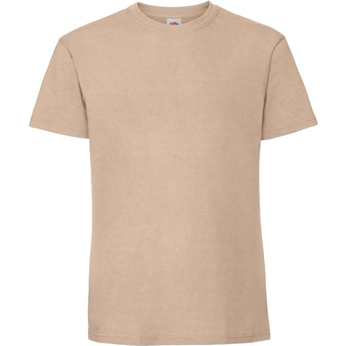 Fruit Of The Loom Mens Ringgesponnen Premium Tshirt (Woestijnzand)