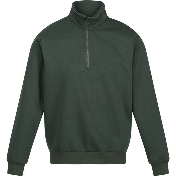 Regatta Heren Pro Quarter Zip Sweatshirt (Donkergroen)
