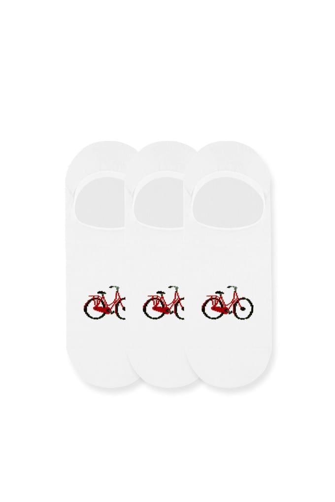 A-DAM  3-pack Casual Socks White Bike Optic White Größe: 35-38 | Unterhosen Outlet | Unisex | Weiß