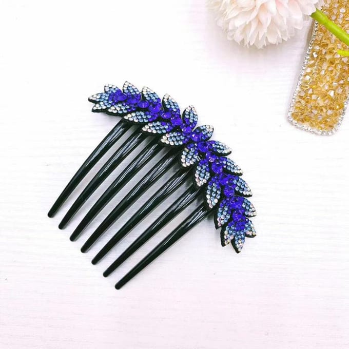 Peigne à cheveux à la mode pour femmes, épingle à cheveux en strass, ornement de cheveux, couvre-chef pour dames, accessoires pour cheveux, 1 pièce black