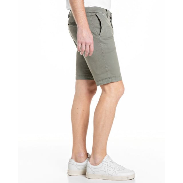 Replay Replay Hyperflex Jeans Short Benni Regular Fit Military  33