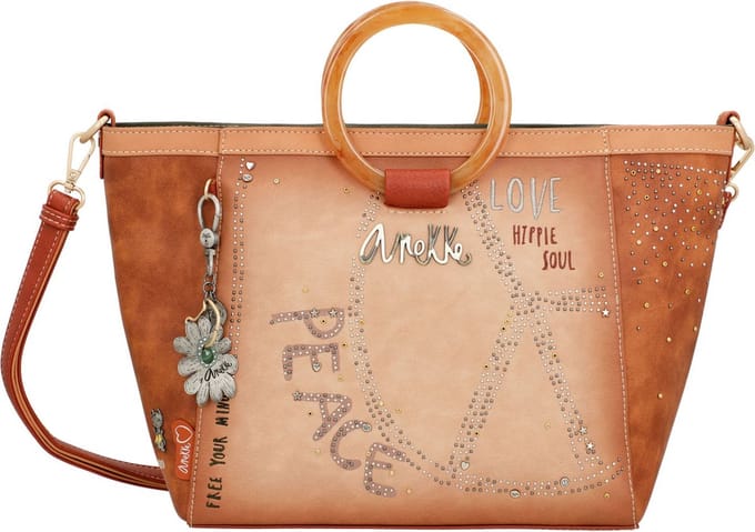Anekke Handtas Schoudertas Peace & Love Flowers Handle Bag Multicolor Veelkleurig