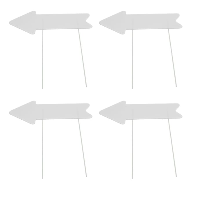 Panneaux Flèches Vierge avec Piquets Double Face Imperméables Panneaux Directionnels pour Décoration de Fête de Mariage white