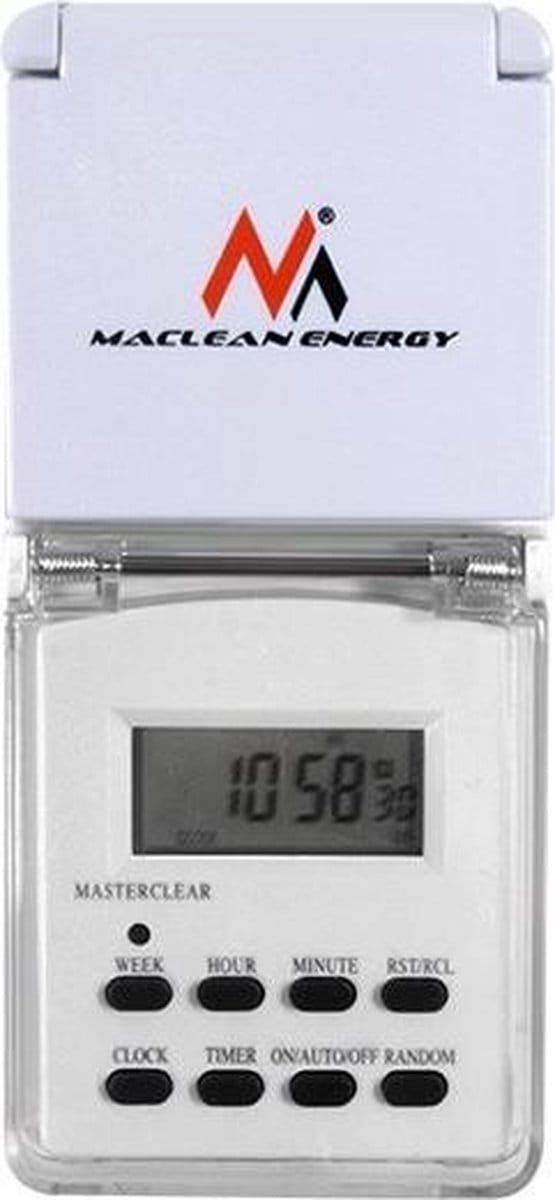 Maclean MCE08 digitale timer, extern, willekeurige functie, 10 programma's, max. 156 programma's, 3600 W
