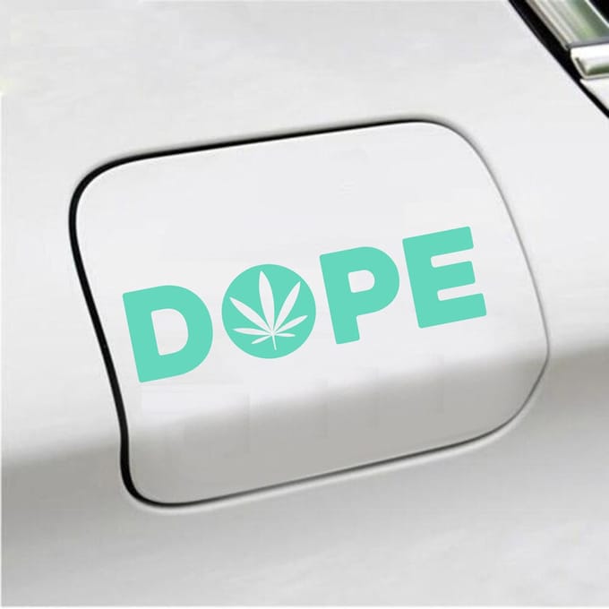 Bumpersticker - Dope - 4,5 X 17 - Mint