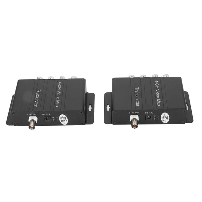 4-kanaals videomultiplexer Interferentiebestendig 4 HD-video naar coaxkabelmultiplexer black