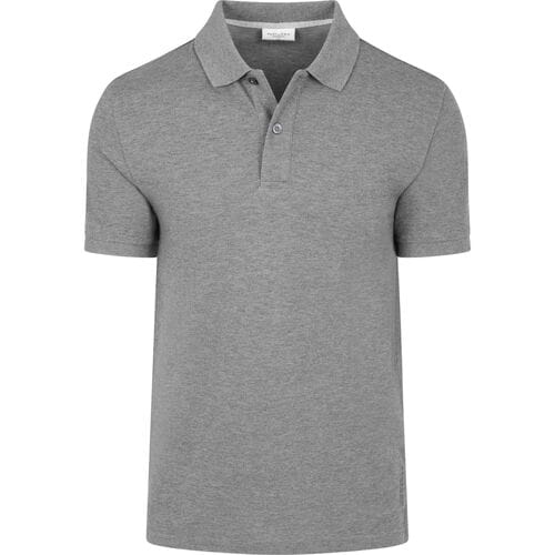Profuomo Piqué Poloshirt Melange Grijs - Maat S - Heren