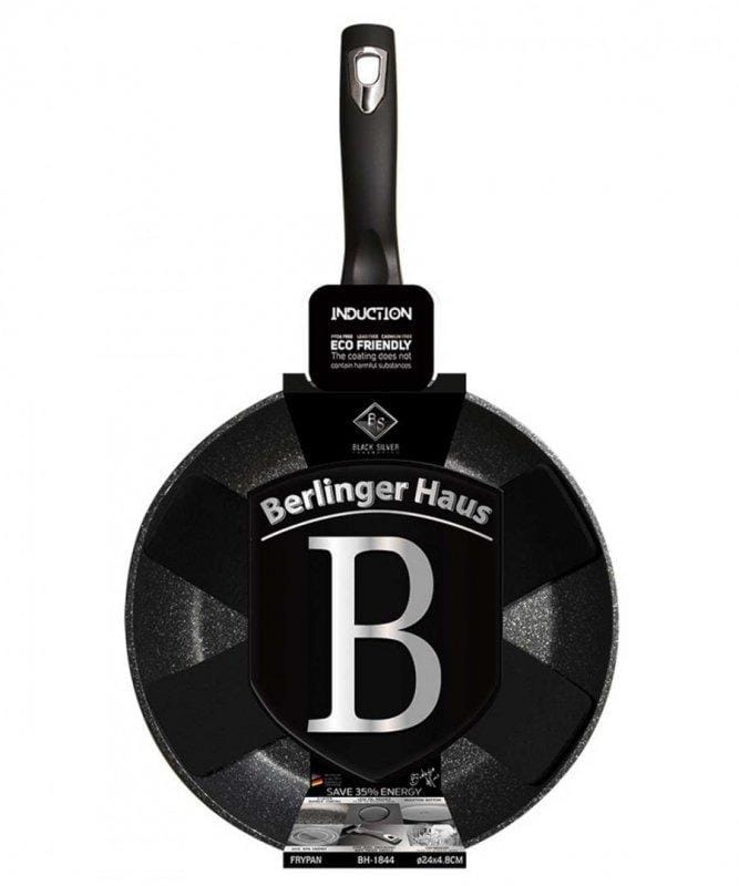Berlinger Haus Black Silver Serie - Granieten Koekenpan - Ø24cm - Soft-Touch Handvat - Inductie