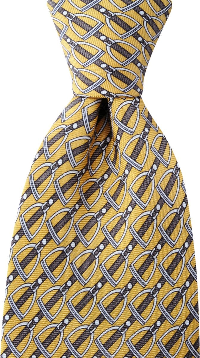 We Love Ties - Stropdassen - Stropdas Mr. Ed - geel / grijs