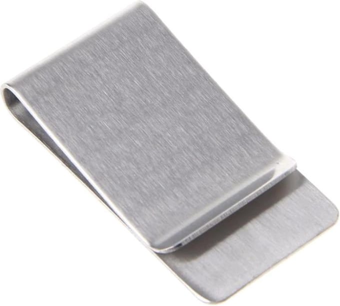 Fako Bijoux® - Geldclip - Moneyclip - RVS - Breed - 50x26mm - Geborsteld