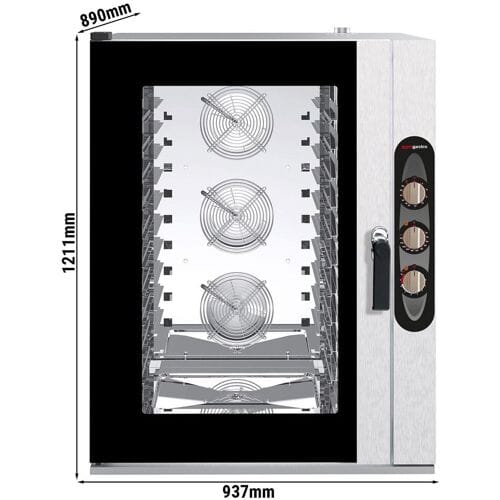 GGM Gastro Elektrisch-Combisteamer - Handmatig - 12x GN 1/1 zilver