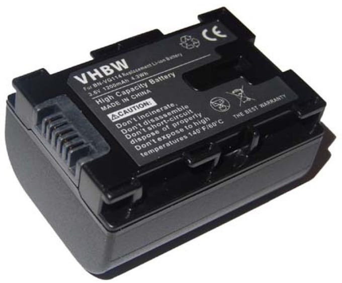 Camera accu compatibel met JVC BN-VG114 / 1200 mAh