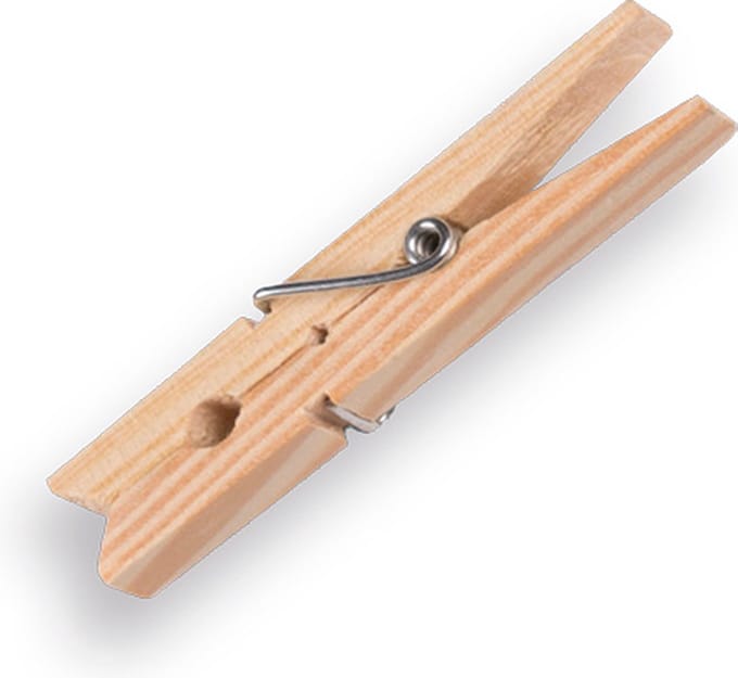 Wasknijpers van Hout - 48 stuks