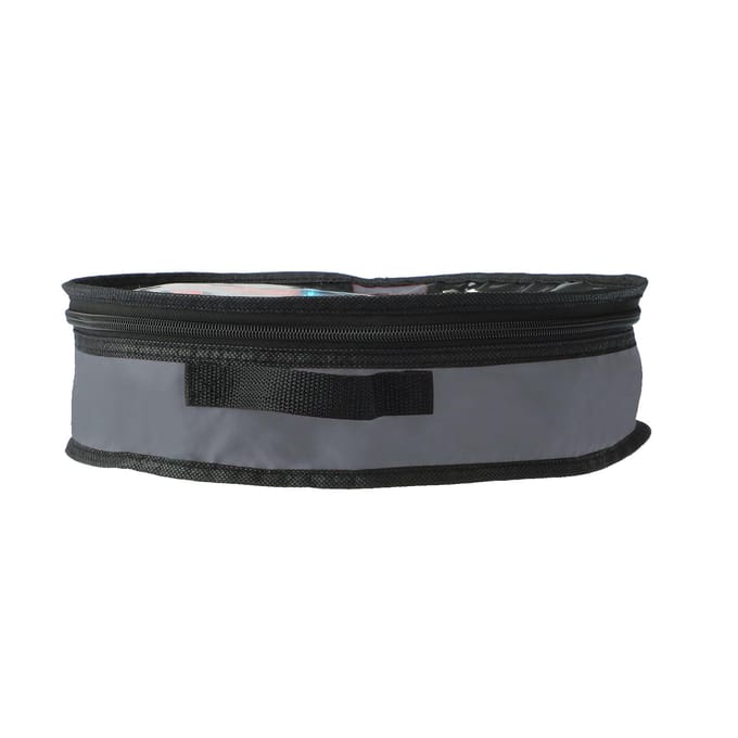 Transparante Opbergtas voor Kerstkrans Draagbare Vakantiekrans Container Decoratie Slinger black
