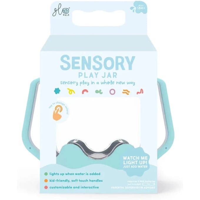 Glo Pals sensory play jar lichtblauw 18 mnd+