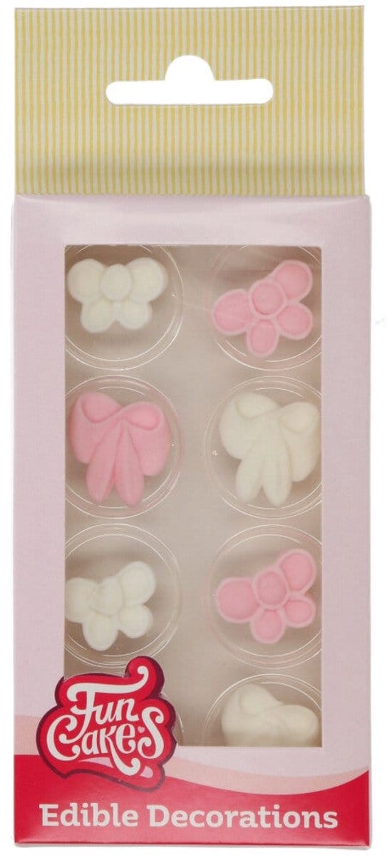 FunCakes Suikerdecoraties - Strikken - Set/8 - Eetbare Taartdecoratie