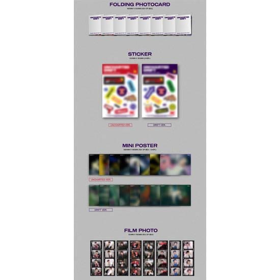 8TURN 2e mini-album 'UNCHARTED DRIFT' Random Ver red