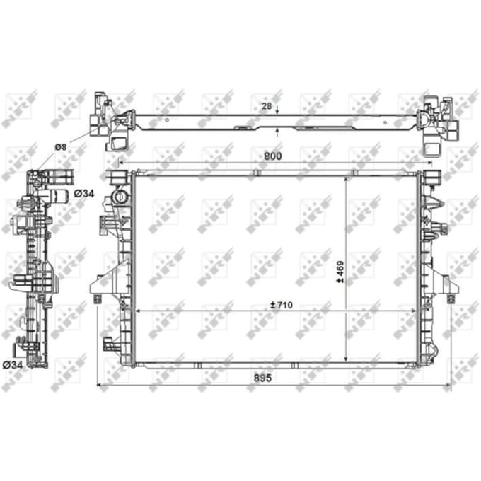 Radiator, motorkoeling NRF 53154