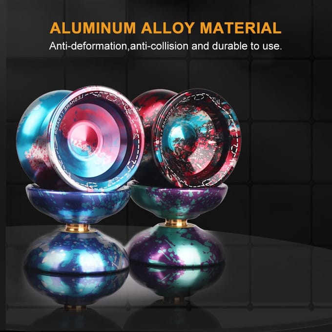 Professionele niet-reagerende jojo-jojobal van aluminiumlegering voor beginners en gevorderde spelers rood