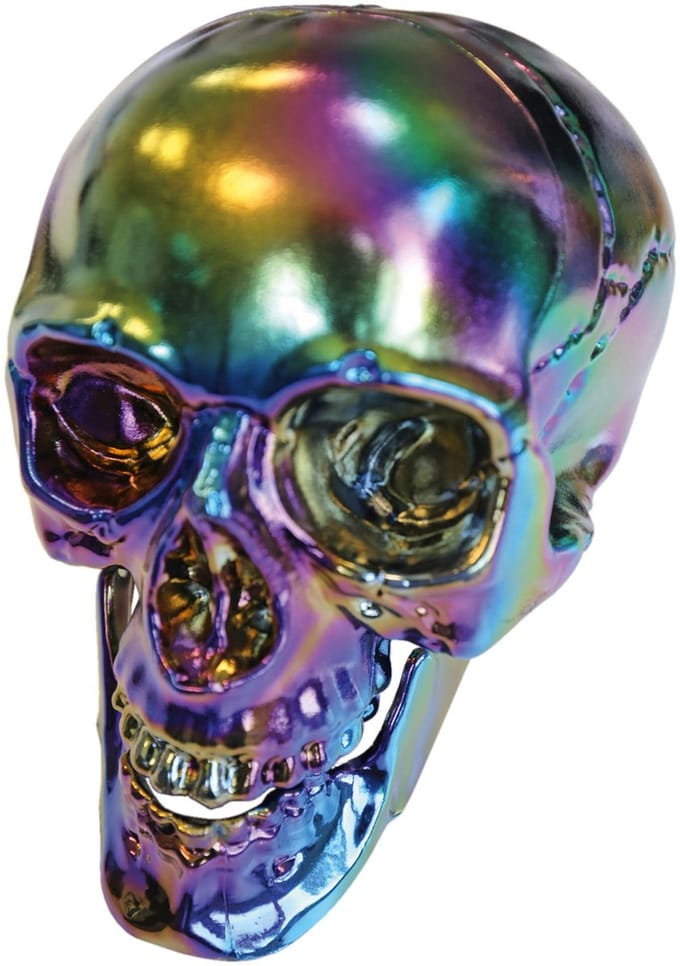 Amscan Decoratieschedel 33 Cm Kunststof Paars