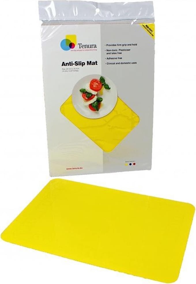 Anti-slip matten rechthoekig - L 45 x B 38 cm geel - Able2