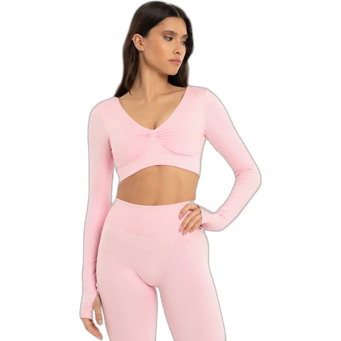 Dames lange tops Gym Glamour Seamless open back