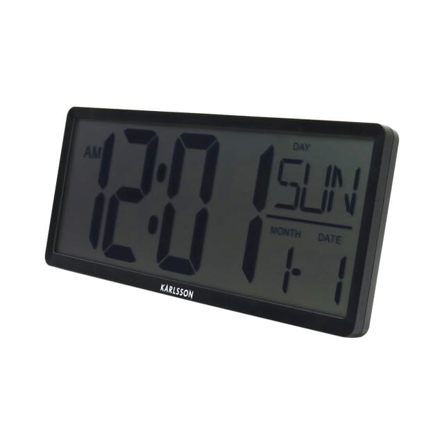 Karlsson wand/tafelklok retro lcd -
