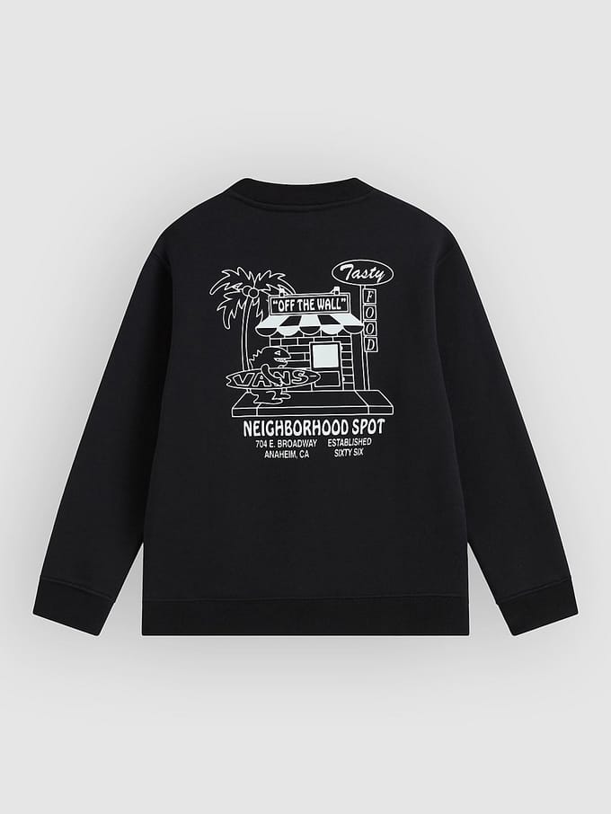Vans Food Spot Crew Kids Sweater zwart