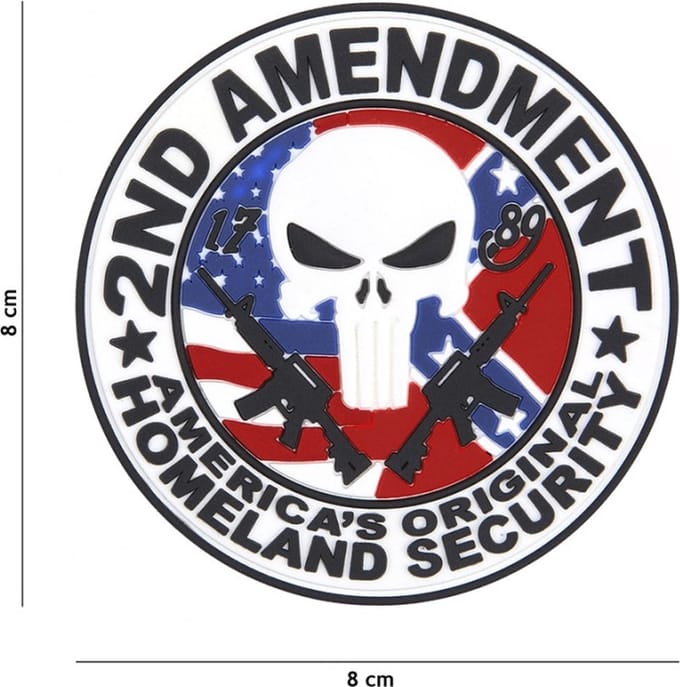 Embleem 3D PVC 2nd Amendment Punisher