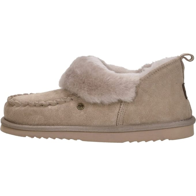 Warmbat Wiluna Suede Dames Sloffen - Taupe