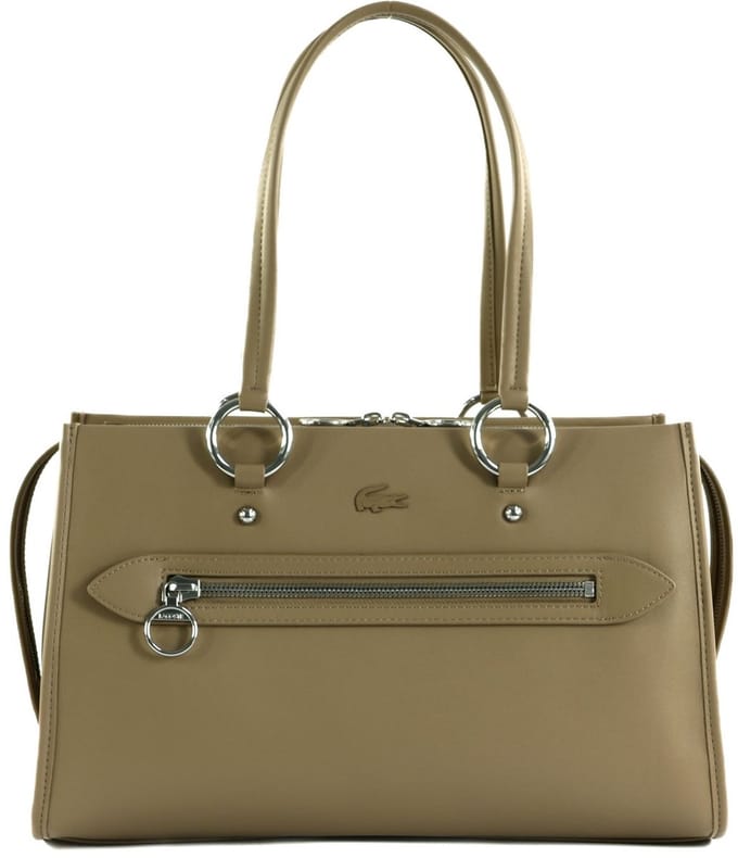 LACOSTE handtas schoudertas Celys Top Handle Bag Viennois Lichtbruin