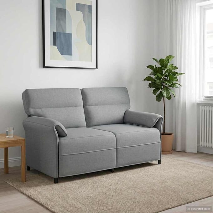 vidaXL - Bank - 100% - polyester - metalen - frame - MDF, - Multiplex
