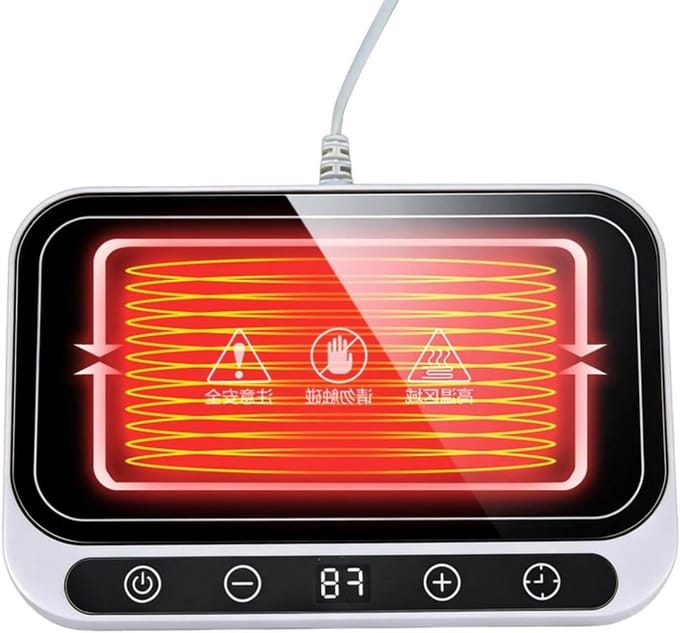 Bekerwarmer - Mokverwarmer - Dranken Warm Houden - 8 Temperatuurstanden - 20 cm - Wit