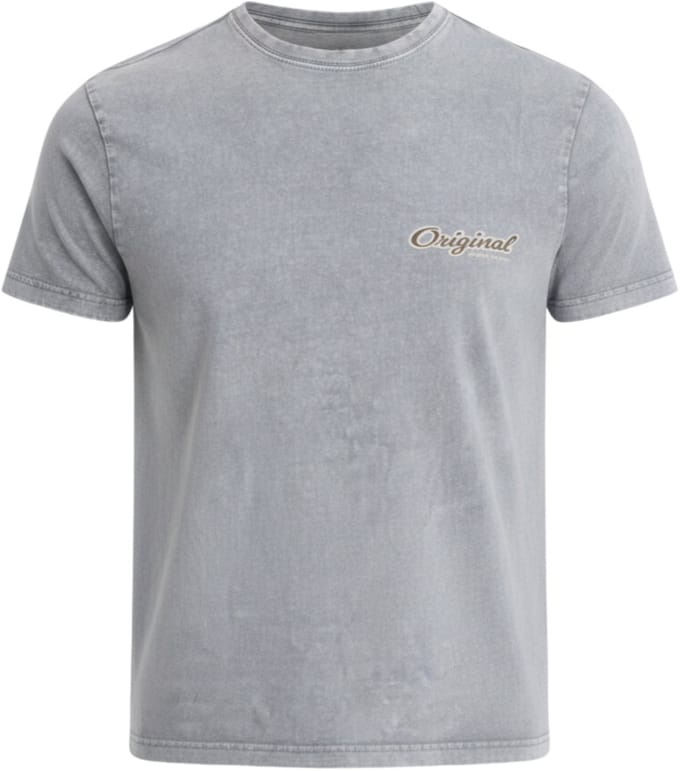 OMBRE T-shirt - Regular Fit - Katoen - Korte Mouw Grijs M