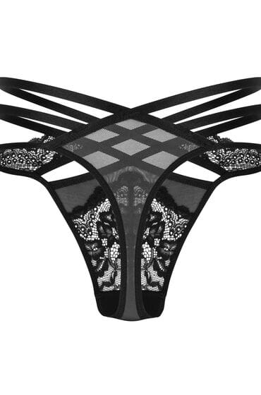 Hunkemöller Dames Lingerie String Janine - Zwart - maat M