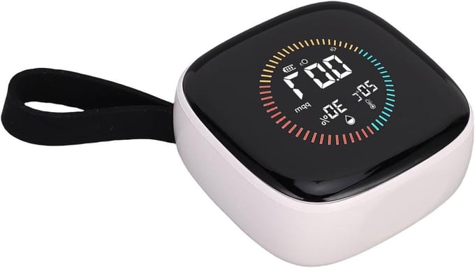 O3 Detector - Luchtkwaliteit Tester - Omgevingsmeting Binnen - Real-time Meting - Tot 50 Ppm - Zwart