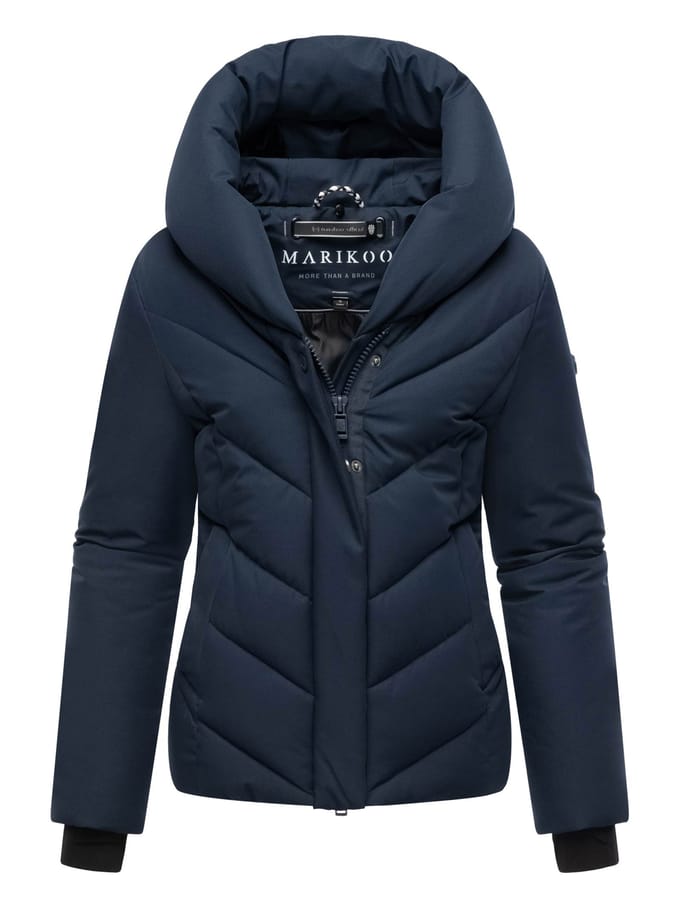 Marikoo dames gewatteerde winterjas Nadiraa met 2-in-1 design & capuchon