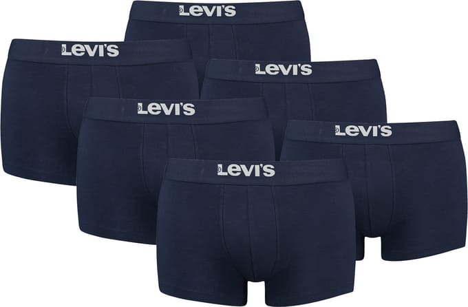 BOXERS 6-pack Levi's Solid Basic herenboxershorts, gemaakt van biologisch katoen