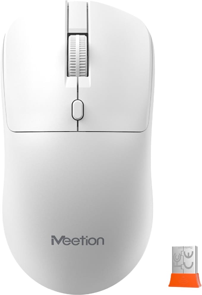 Meetion R546 - Draadloze Stille Muis - 2.4GHz - Instelbare DPI - Ergonomisch Design - Plug & Play - Wit
