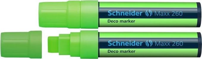 Schneider krijtmarker - Maxx 260 - fluorgroen - 2 stuks - krijtstift - S-126011-2