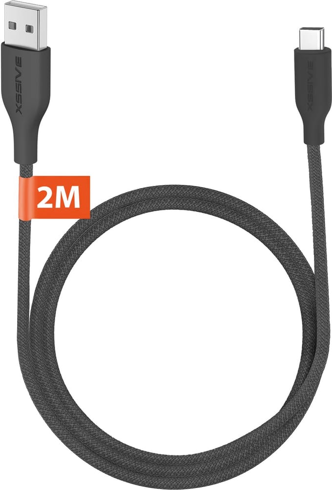 Lange USB-A naar USB-C Kabel 2 Meter - Quick Charge - Sterke USB naar USB C Kabels - Snellader