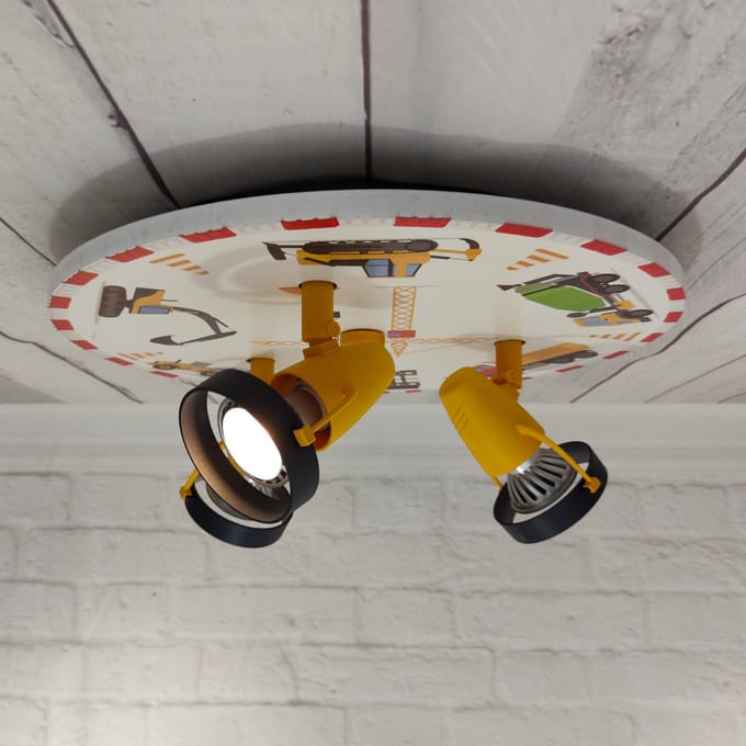 Niermann Standby Plafondspot Baustelle, 3-lamps
