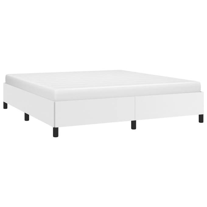 vidaXL - Bedframe - zonder - matras - 160x200 - cm - kunstleer - wit