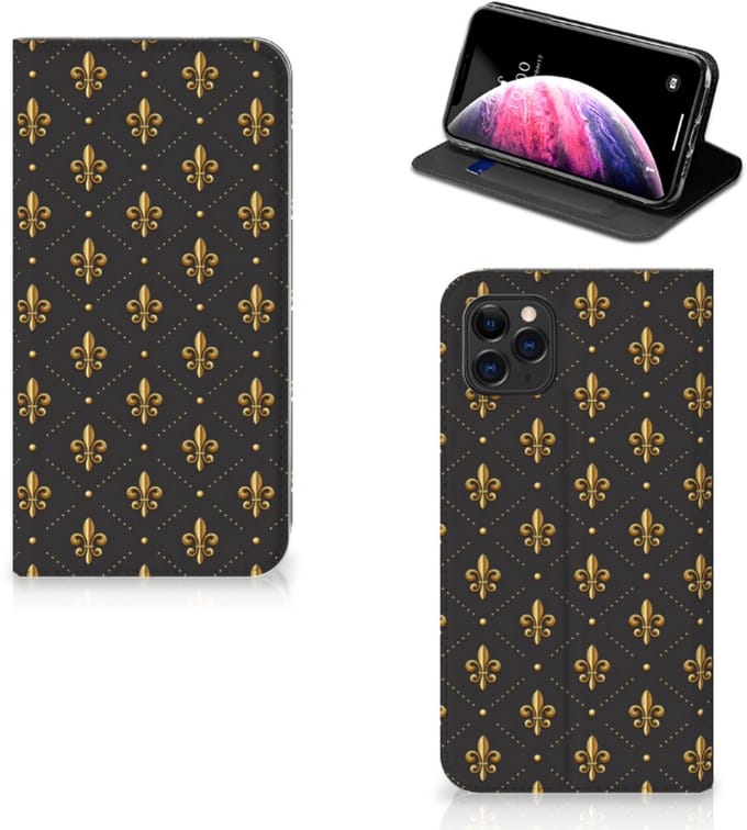 Apple iPhone 11 Pro Max Hoesje met Magneet Franse Lelie
